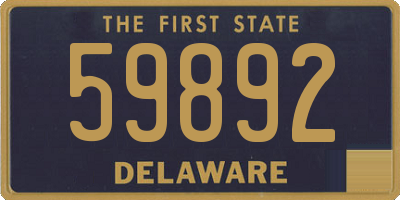 DE license plate 59892