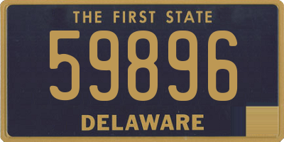 DE license plate 59896