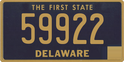 DE license plate 59922