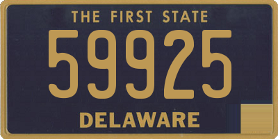 DE license plate 59925