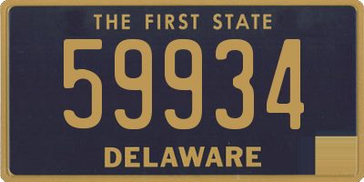 DE license plate 59934