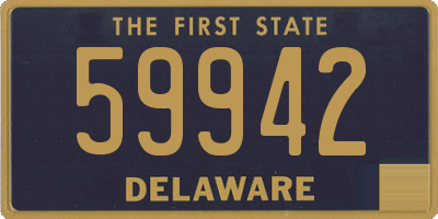 DE license plate 59942