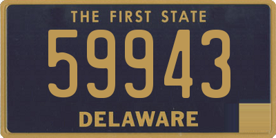 DE license plate 59943