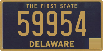 DE license plate 59954