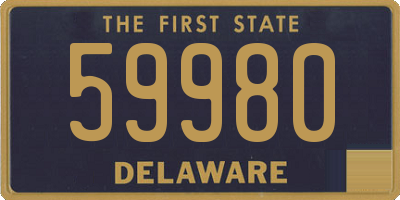 DE license plate 59980