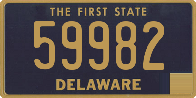 DE license plate 59982