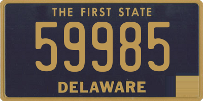 DE license plate 59985