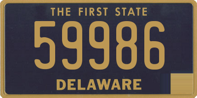 DE license plate 59986