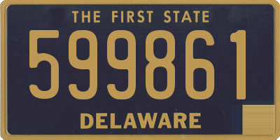 DE license plate 599861