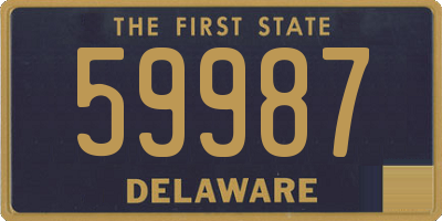 DE license plate 59987