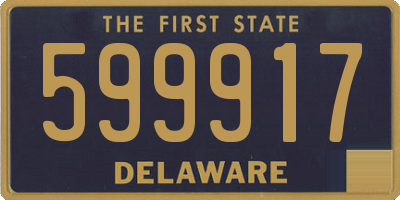 DE license plate 599917