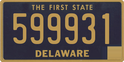 DE license plate 599931