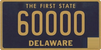 DE license plate 60000