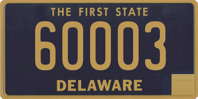 DE license plate 60003
