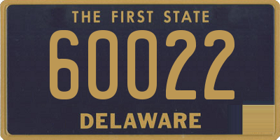 DE license plate 60022