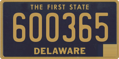 DE license plate 600365