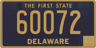 DE license plate 60072