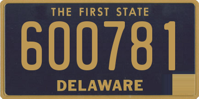 DE license plate 600781