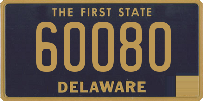 DE license plate 60080