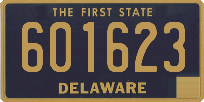 DE license plate 601623