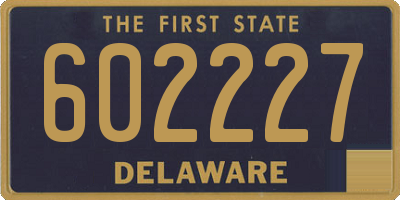 DE license plate 602227