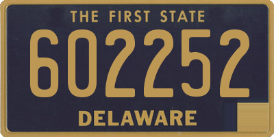 DE license plate 602252