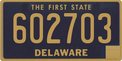 DE license plate 602703