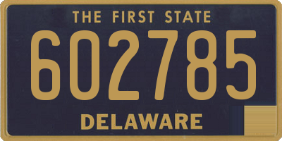 DE license plate 602785