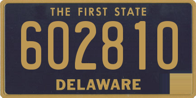DE license plate 602810