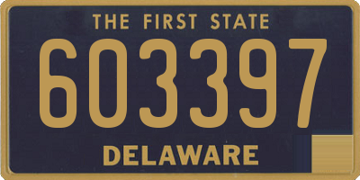 DE license plate 603397
