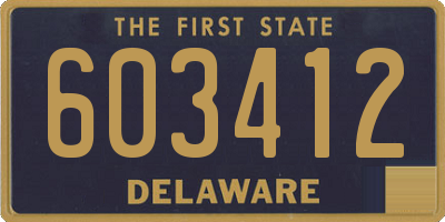 DE license plate 603412