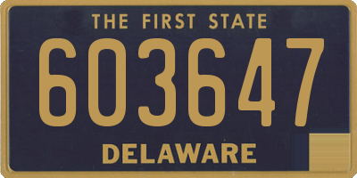 DE license plate 603647