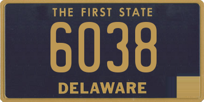 DE license plate 6038