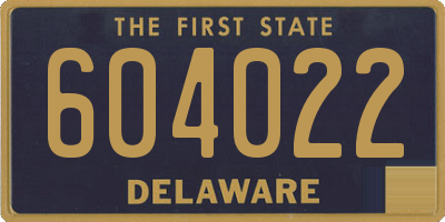 DE license plate 604022