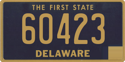 DE license plate 60423