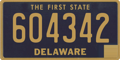 DE license plate 604342