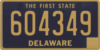 DE license plate 604349