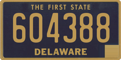 DE license plate 604388