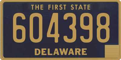 DE license plate 604398
