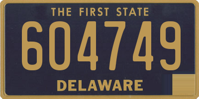 DE license plate 604749