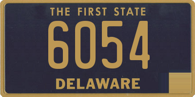 DE license plate 6054