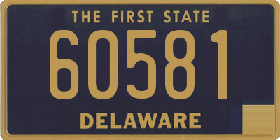 DE license plate 60581