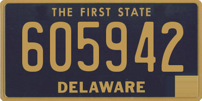 DE license plate 605942