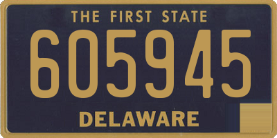 DE license plate 605945