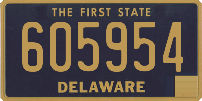 DE license plate 605954