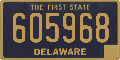 DE license plate 605968