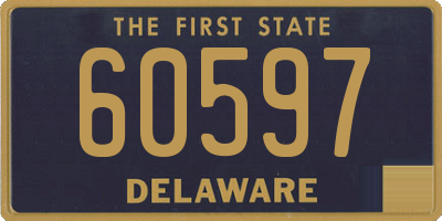 DE license plate 60597