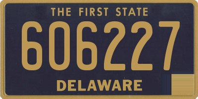 DE license plate 606227