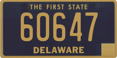 DE license plate 60647