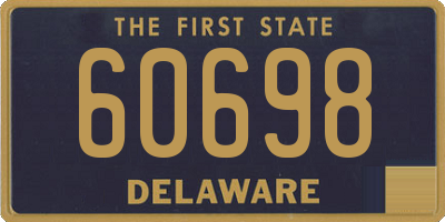 DE license plate 60698